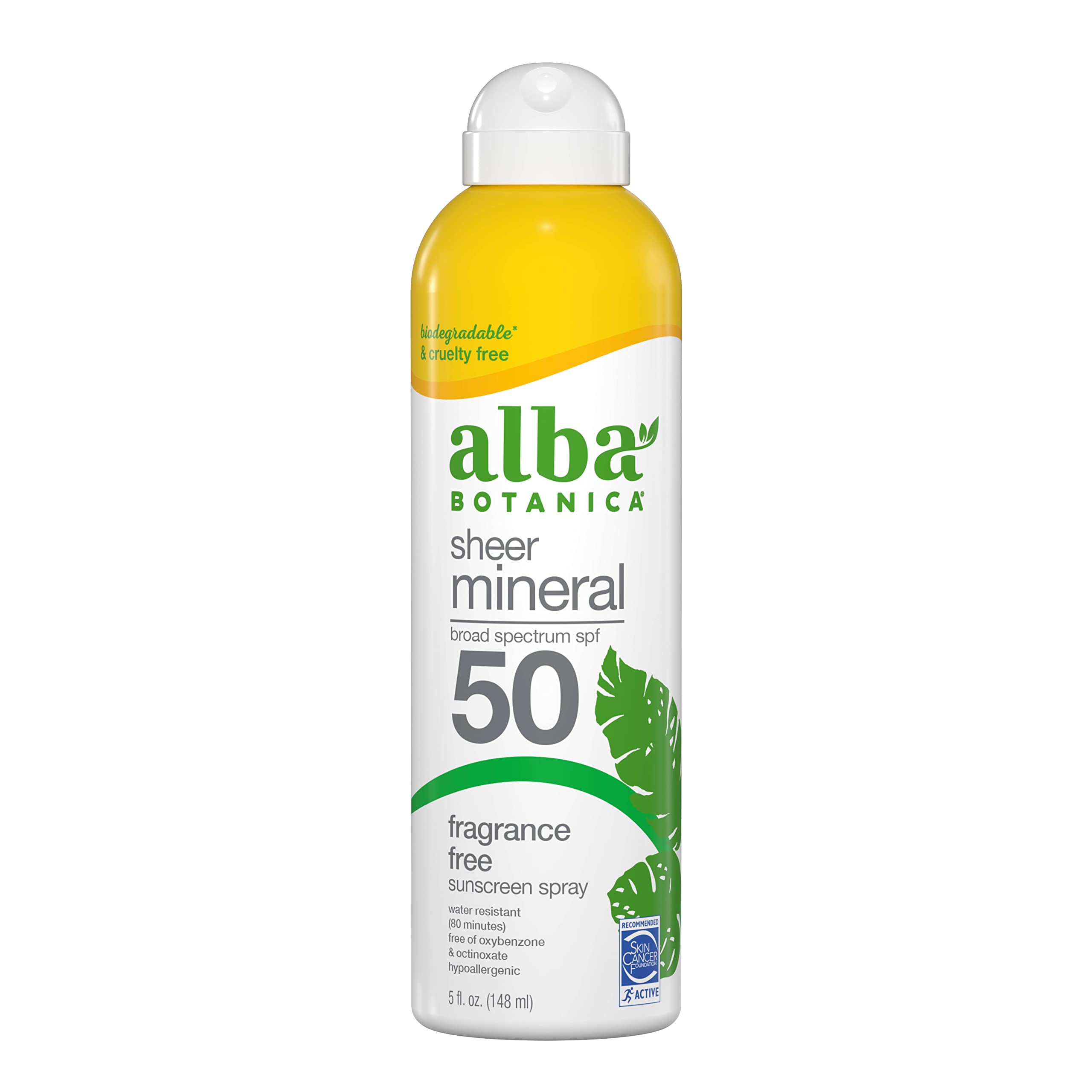 Foto 2 pulgar | Protector Solar En Aerosol Alba Botanica Sheer Mineral Spf 50 150 Ml - Venta Internacional.