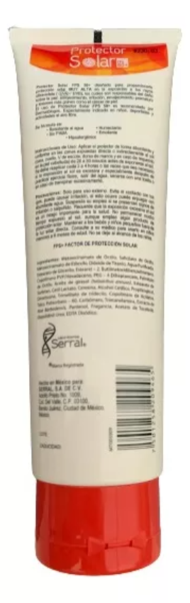 Foto 3 pulgar | Protector Solar Fps 50+ Uva Uvb 125g Serral Protección muy Alta Resistente al Agua Hipoalergénico 2 Pack