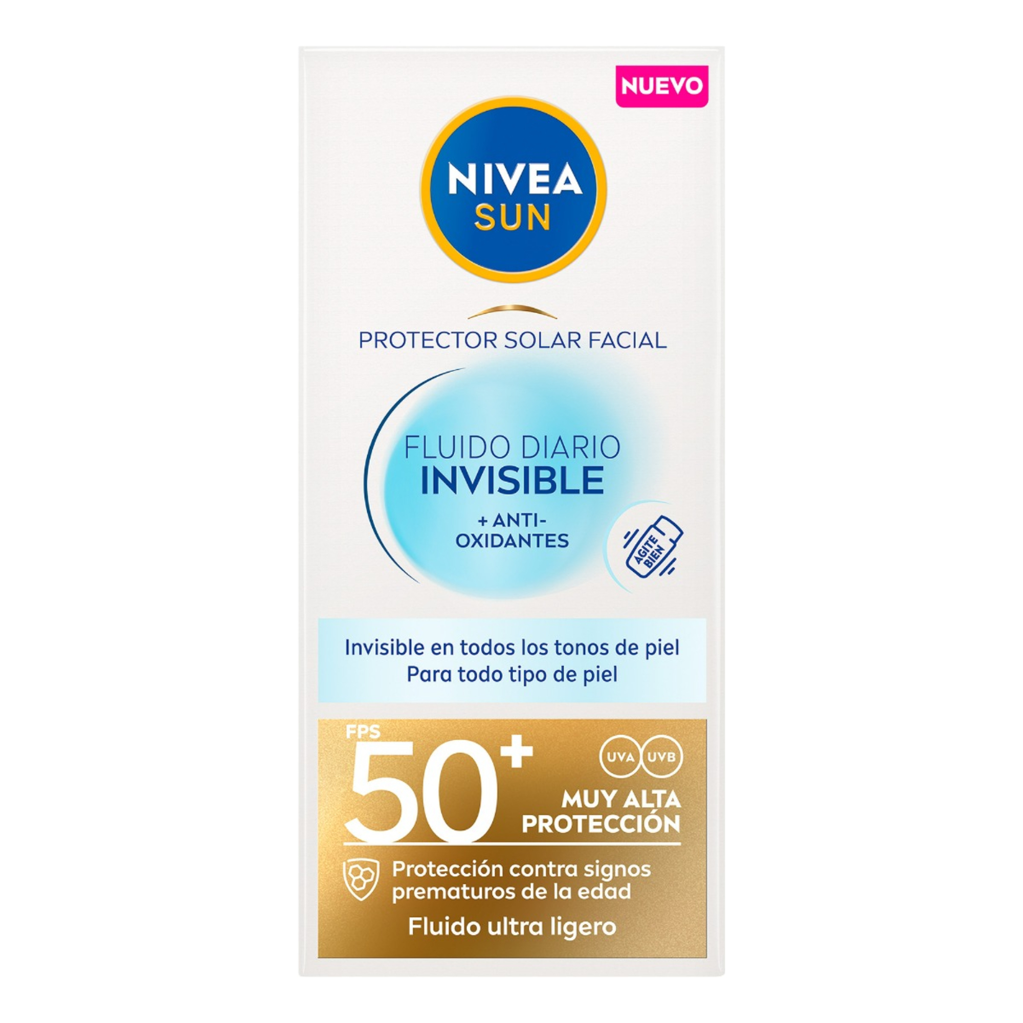 Foto 3 | Protector Solar Nivea Sun Fluido Diario Invisible 40 Ml