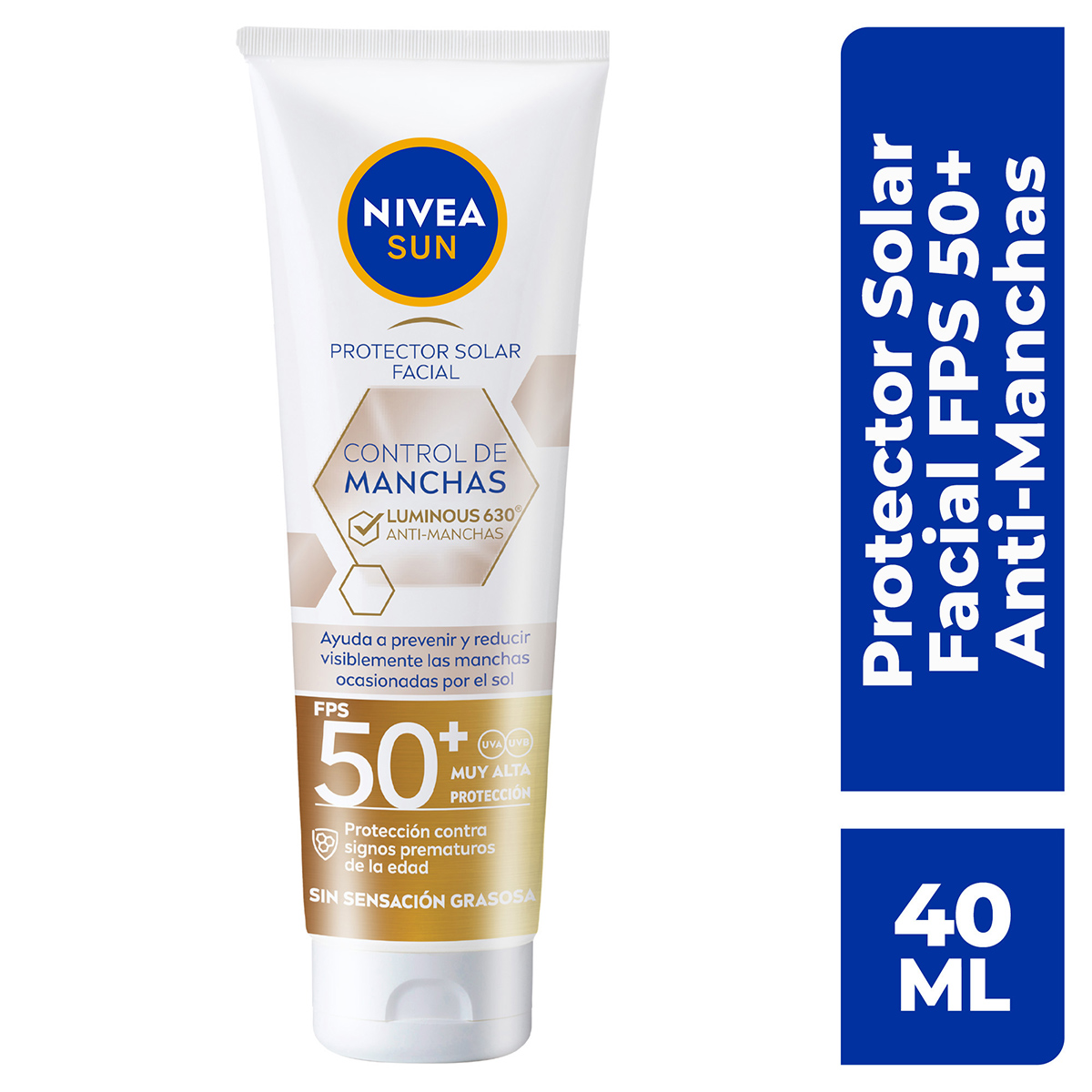 Foto 3 | Protector Solar Anti Manchas Nivea Luminous630 Fps50 40 Ml