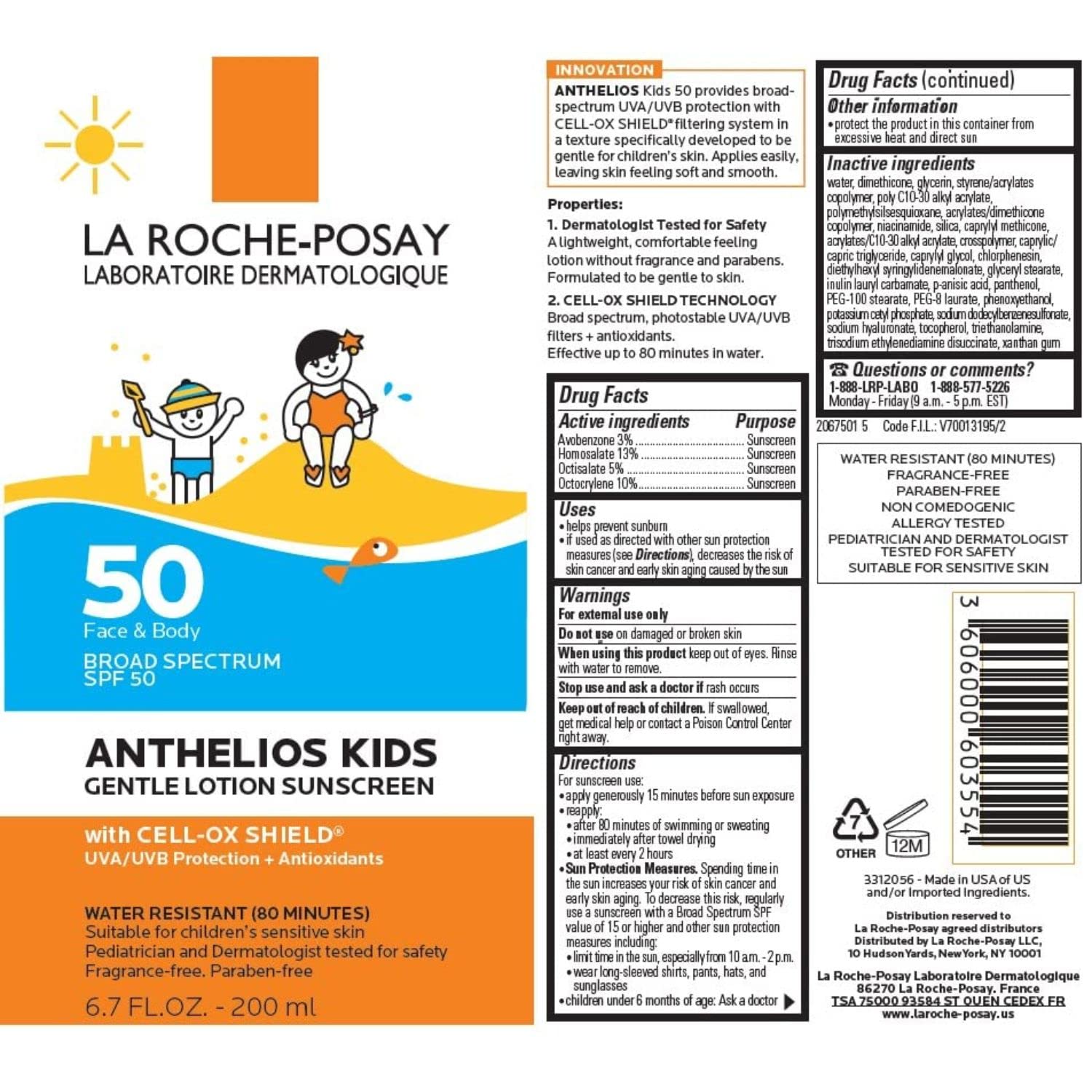 Foto 7 pulgar | Crema Solar La Roche-Posay Anthelios Kids SPF 50 80 ml - Venta Internacional