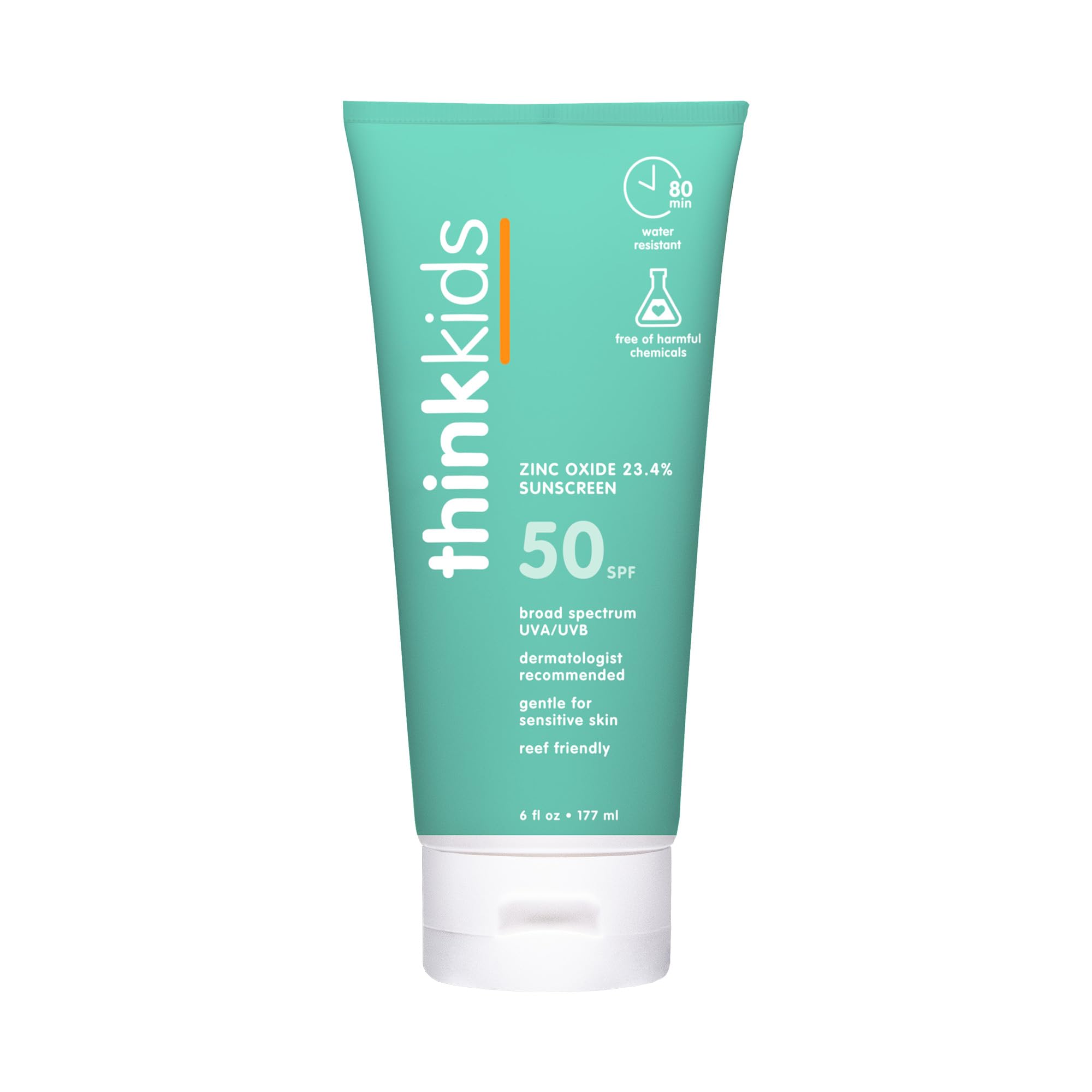 Protector Solar Thinksport Kids Spf 50+, Mineral, 177 Ml, Resistente Al Agua - Venta Internacional.