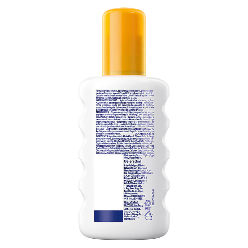 Foto 2 | Protector Solar Fps50 Nivea Sun P&s Piel Sensible 200ml