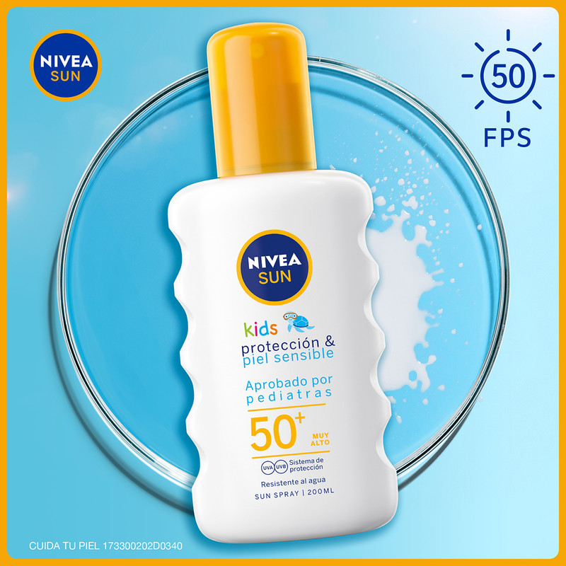 Foto 5 | Protector Solar Fps50 Nivea Sun P&s Piel Sensible 200ml