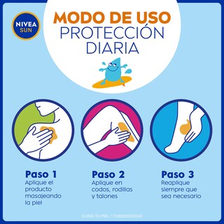 Foto 6 | Protector Solar Fps50 Nivea Sun P&s Piel Sensible 200ml
