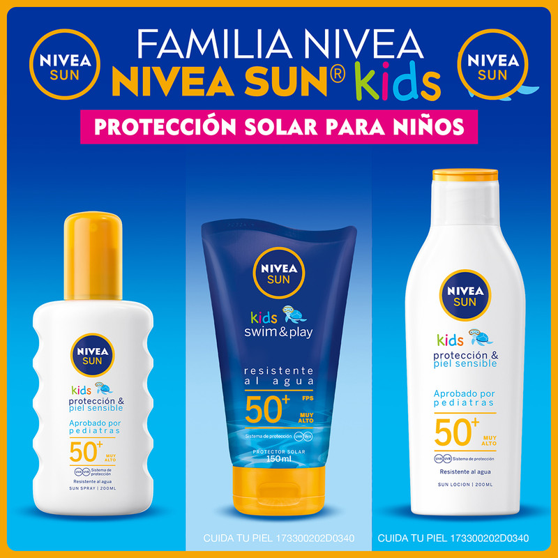 Foto 8 | Protector Solar Fps50 Nivea Sun P&s Piel Sensible 200ml