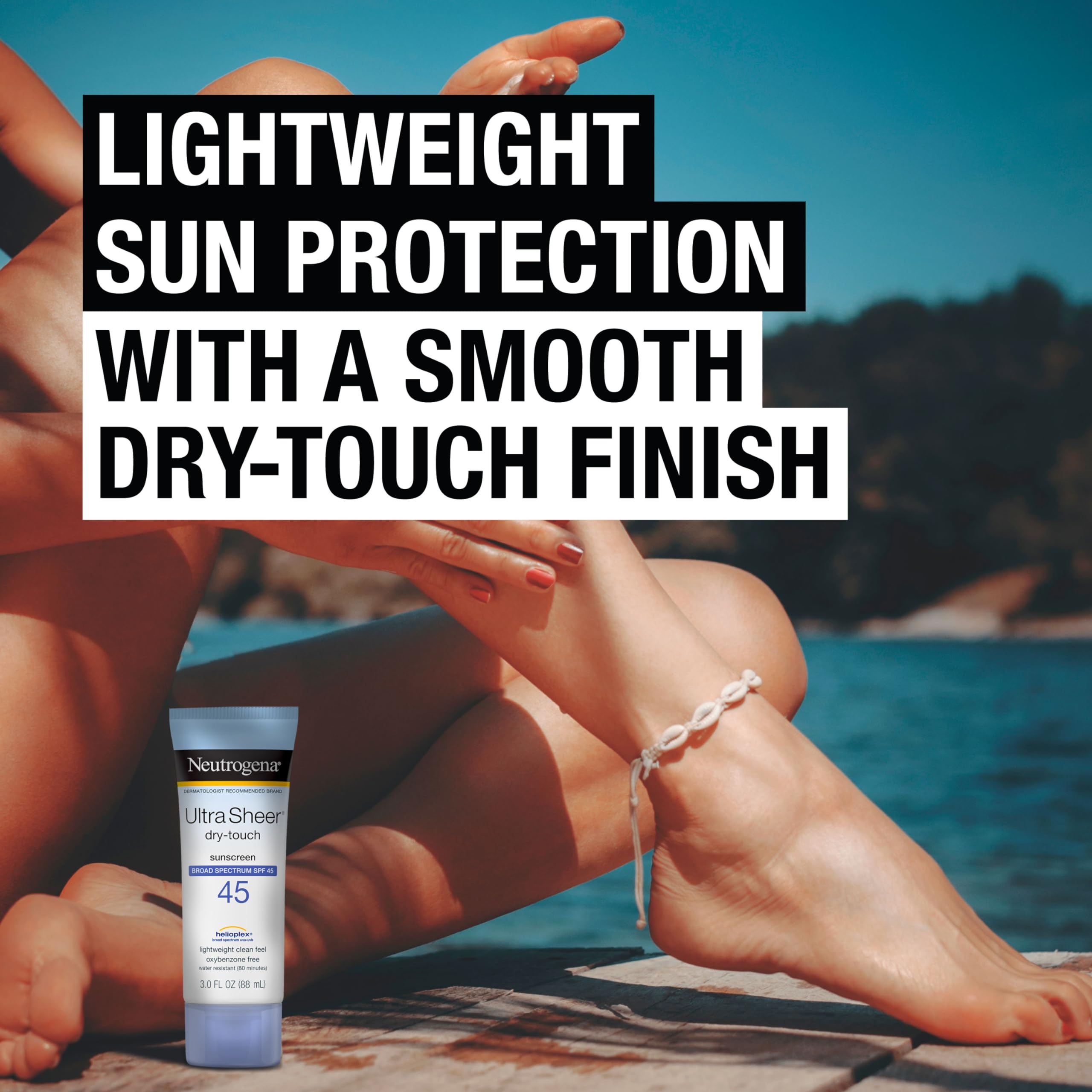 Foto 2 | Loción de Protección Solar Neutrogena Ultra Sheer Dry-Touch SPF 45 90 ml - Venta Internacional