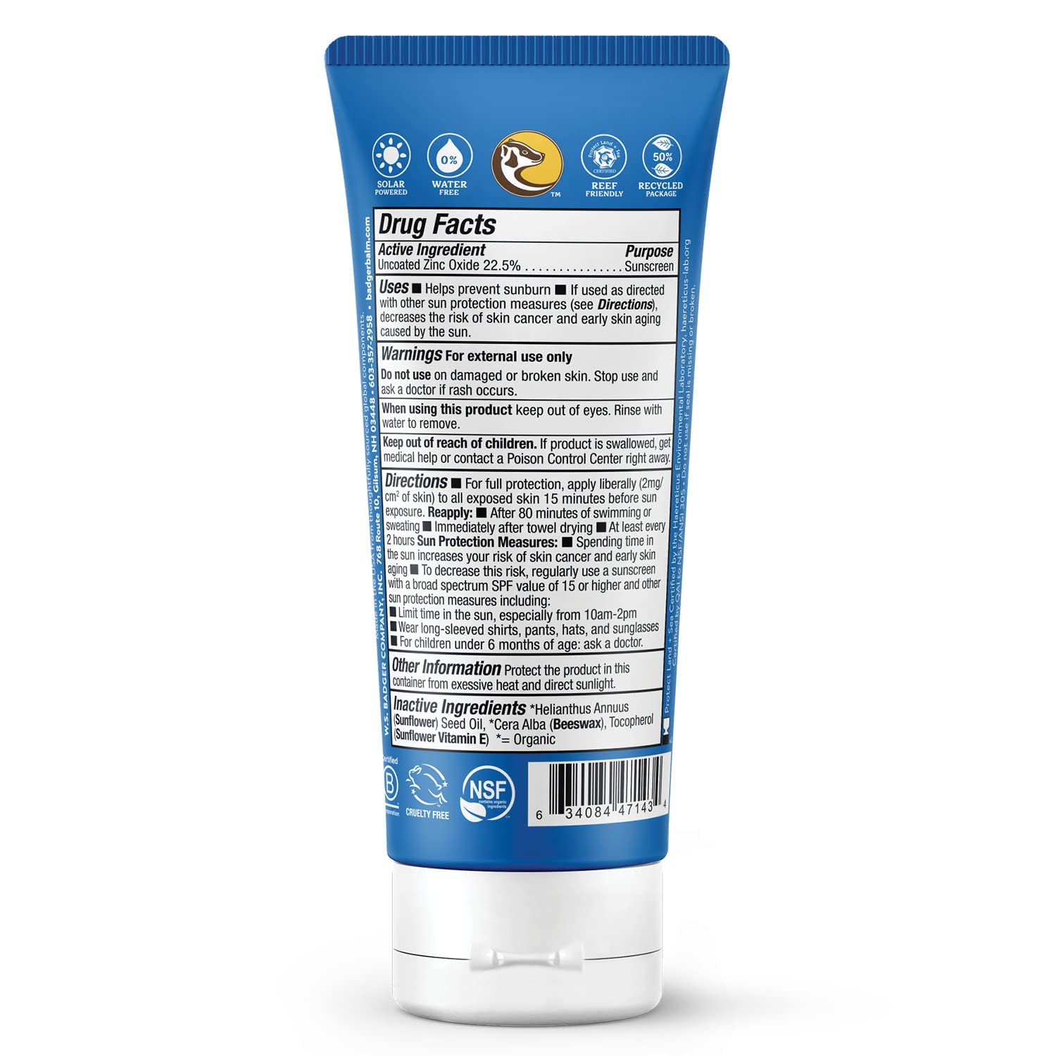 Foto 3 pulgar | Protector Solar Badger Reef Safe, Sin Perfume, Spf 40 Sport, 80 Ml, Paquete De 3 - Venta Internacional.