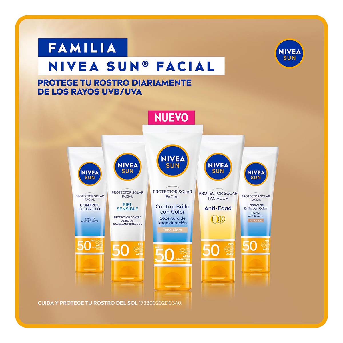 Foto 8 | Nivea Sun Face Control De Brillo Tono Claro (50 Ml)