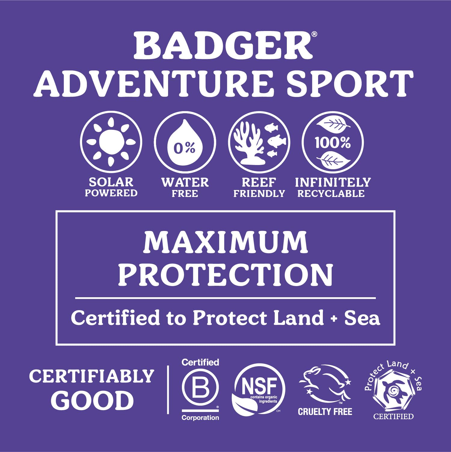Foto 3 | Protector Solar Badger Mineral Spf 50 Adventure Sport 85 Ml - Venta Internacional.