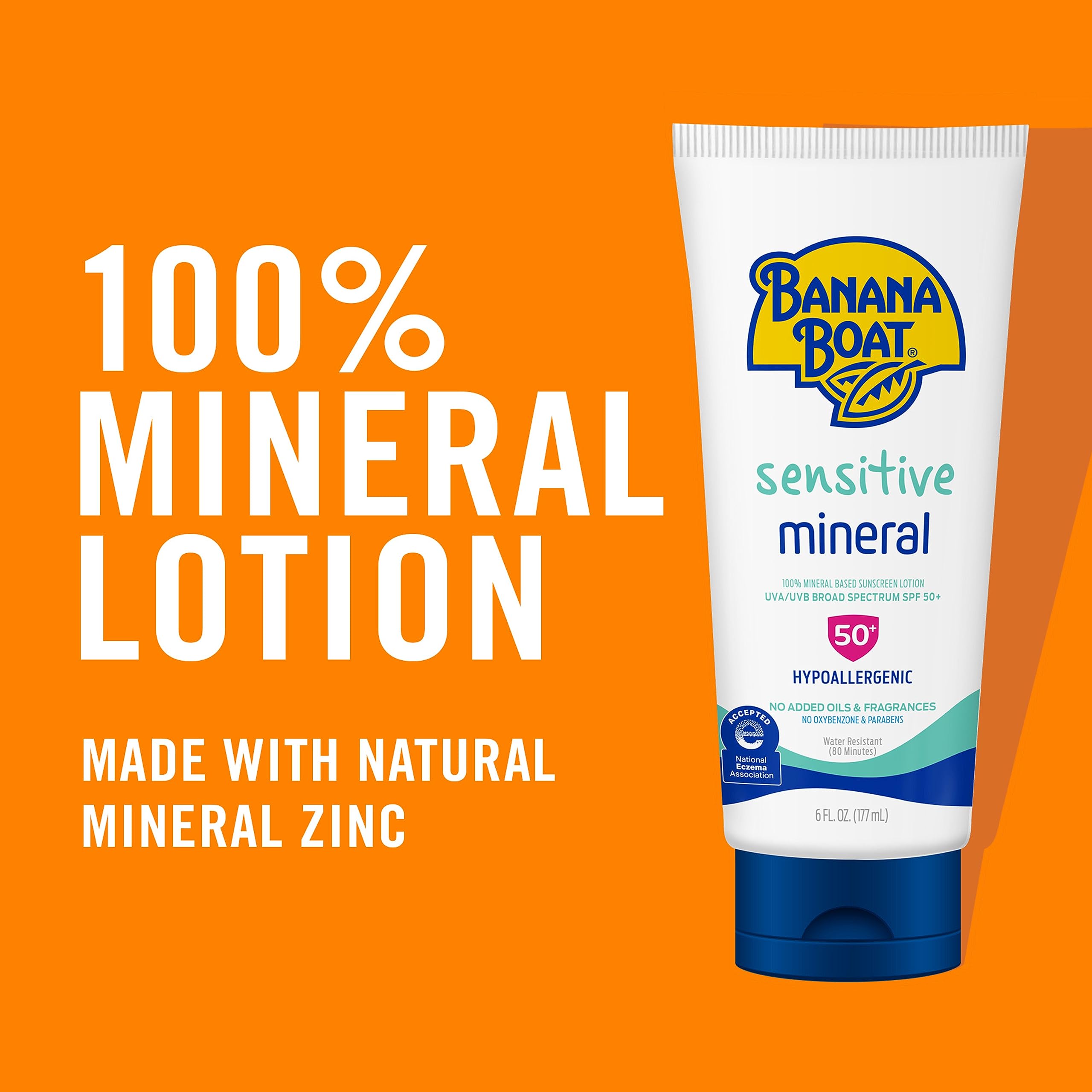 Foto 4 pulgar | Protector Solar Banana Boat Sensitive 100% Mineral SPF 50 2 Botella de 177 ml C/U - Venta Internacional