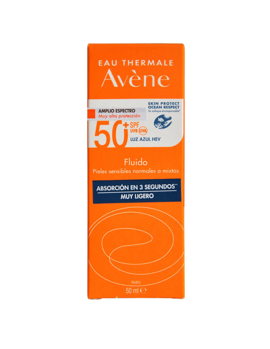 Foto 3 pulgar | Protector Fluido Solar Avene 50g Para Pieles Sensibles