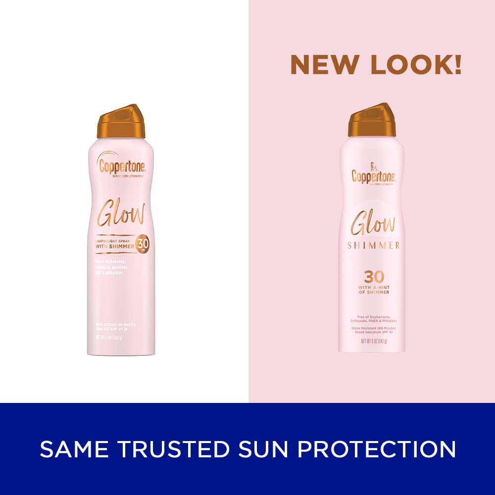 Foto 3 pulgar | Protector Solar En Aerosol Coppertone Glow Con Brillo Spf 30, 150 Ml - Venta Internacional.