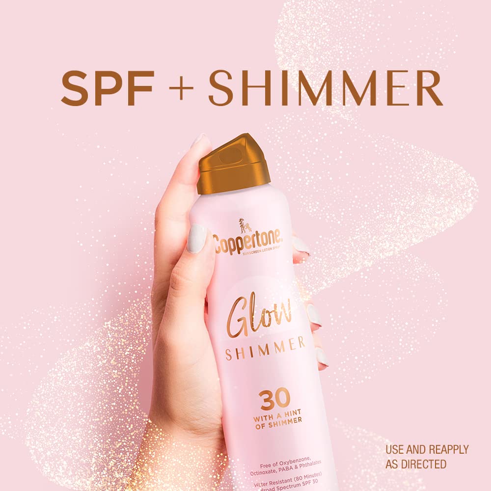 Foto 4 pulgar | Protector Solar En Aerosol Coppertone Glow Con Brillo Spf 30, 150 Ml - Venta Internacional.