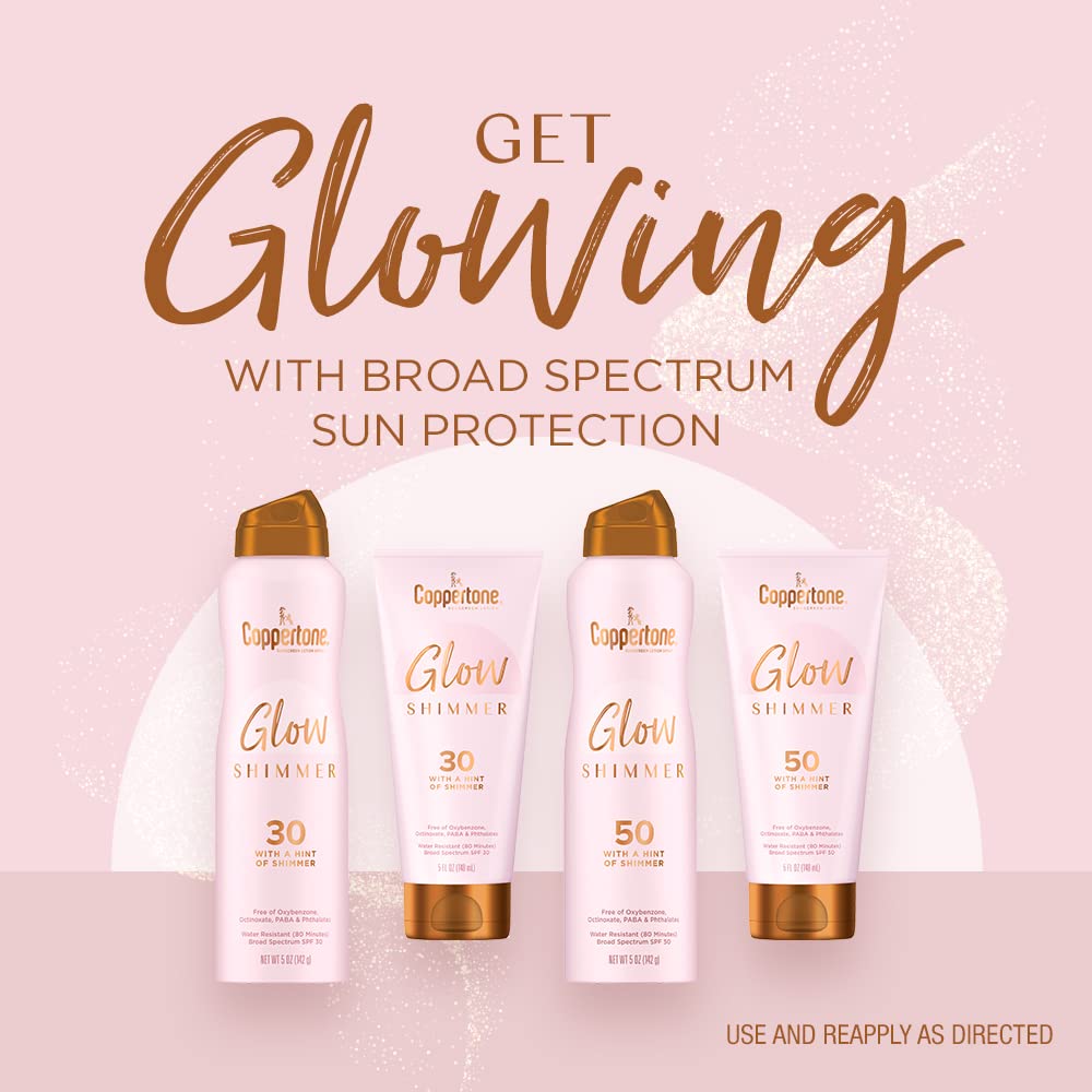 Foto 7 pulgar | Protector Solar En Aerosol Coppertone Glow Con Brillo Spf 30, 150 Ml - Venta Internacional.