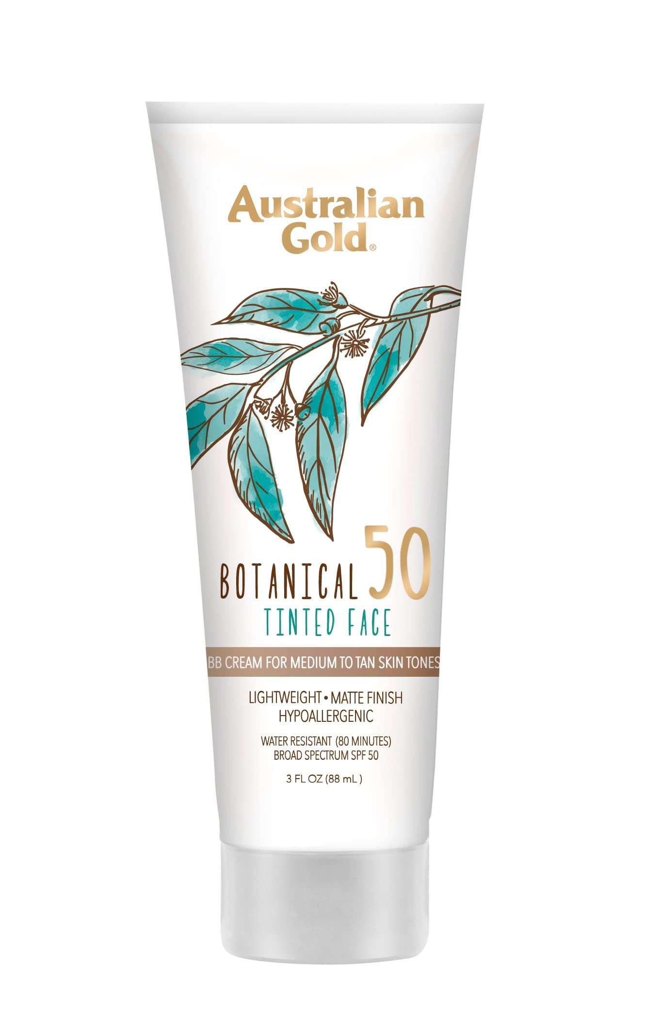 Protector Solar Australian Gold Botanical Spf 50 Tintado 90 Ml - Venta Internacional.