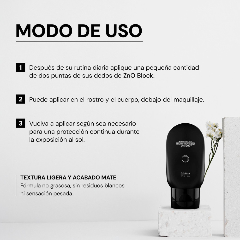 Foto 6 pulgar | Skincare Truth Zno Block Color Negro 60 Ml
