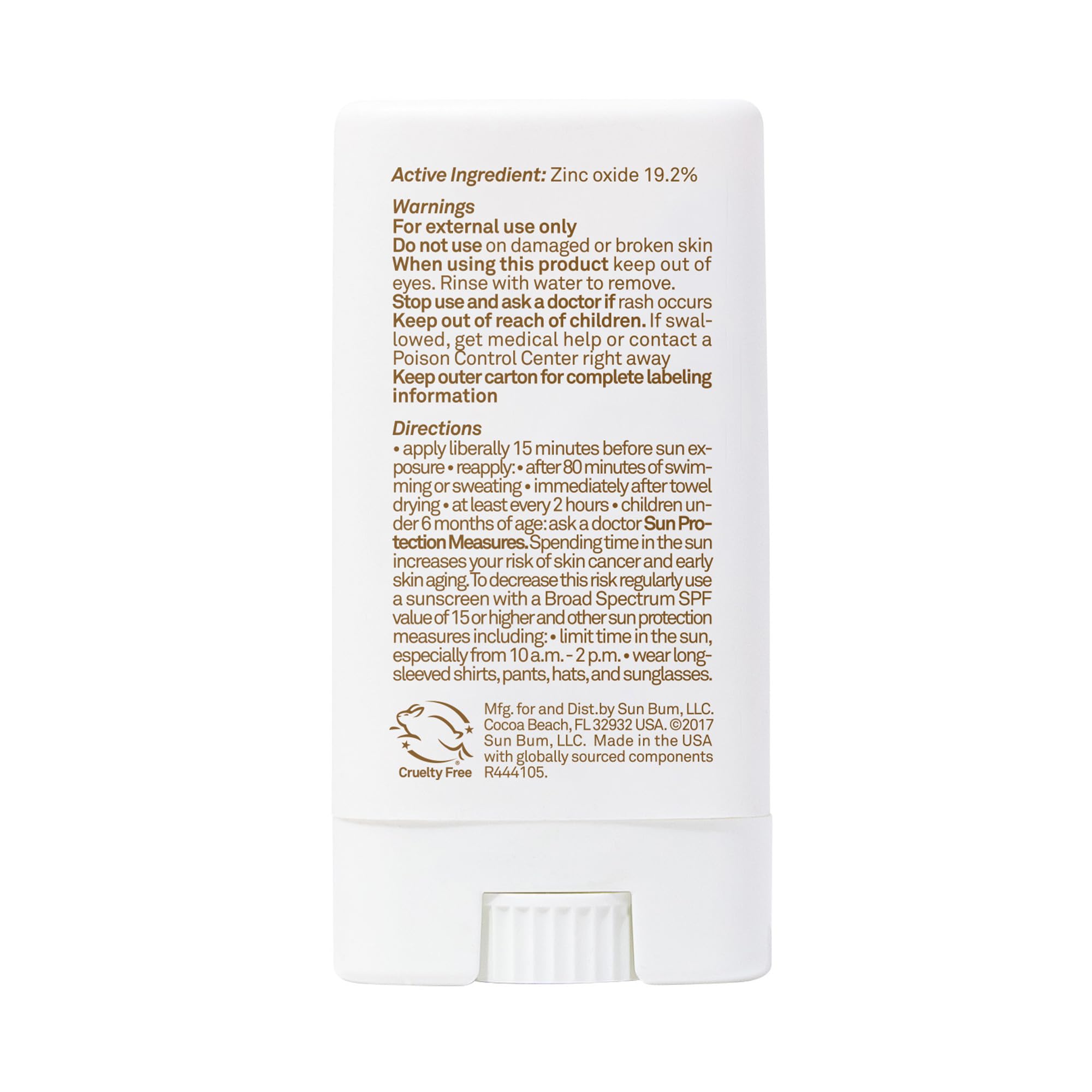 Foto 3 pulgar | Protector Solar En Barra Facial Sun Bum Mineral Spf 50 13 Ml - Venta Internacional.