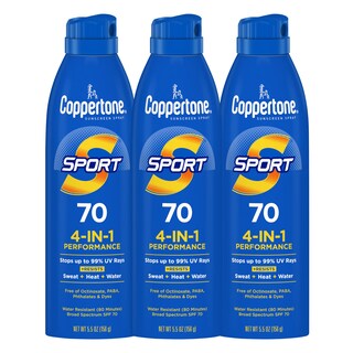 Foto 1 | Spray De Protección Solar Coppertone Sport Spf 70 163 Ml, Paquete De 3 - Venta Internacional.