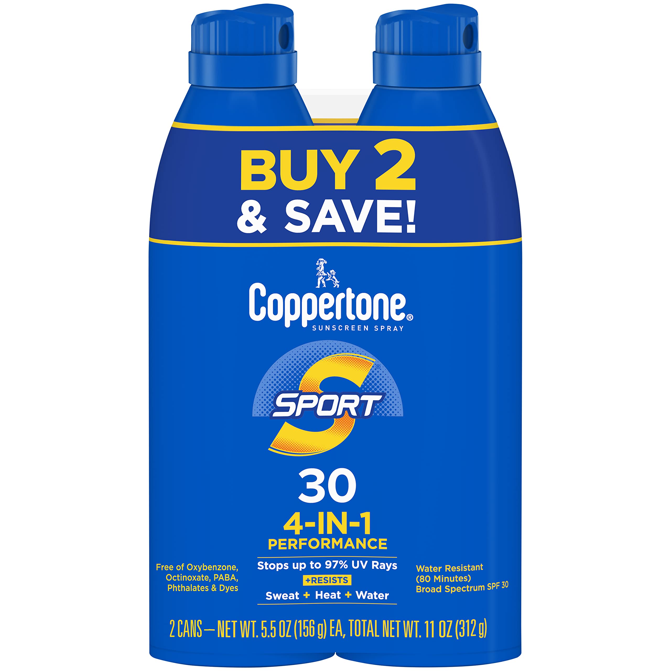 Foto 2 pulgar | Spray De Protección Solar Coppertone Sport Spf 30 163 Ml, Paquete De 2 - Venta Internacional.
