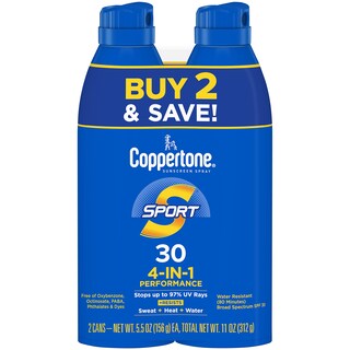 Foto 1 | Spray De Protección Solar Coppertone Sport Spf 30 163 Ml, Paquete De 2 - Venta Internacional.
