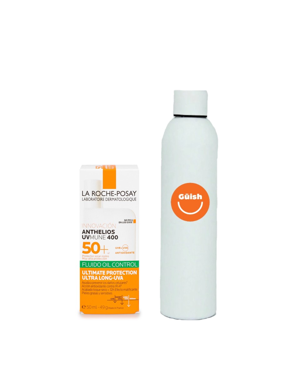 Foto 1 | Protector Solar La Roche-posay Anthelios Uvmune Control 400 Spf 50+ + Termo De Agua De Regalo Güish