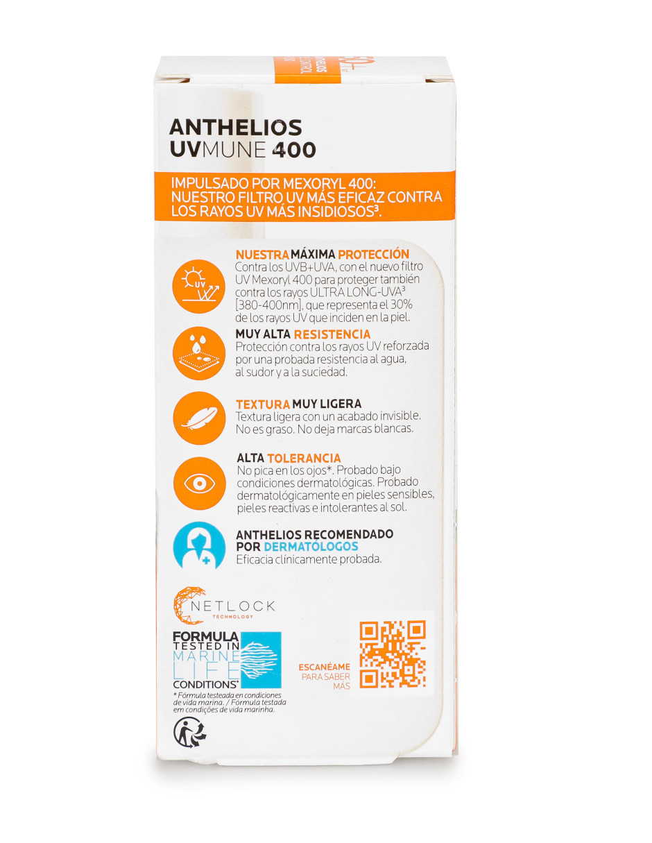 Foto 3 | Protector Solar La Roche-posay Anthelios Uvmune Control 400 Spf 50+ + Termo De Agua De Regalo Güish