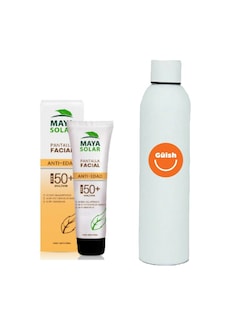 Foto 1 | Protector Solar Facial Mineral Maya Solar Anti Edad + Termo De Agua De Regalo Güish
