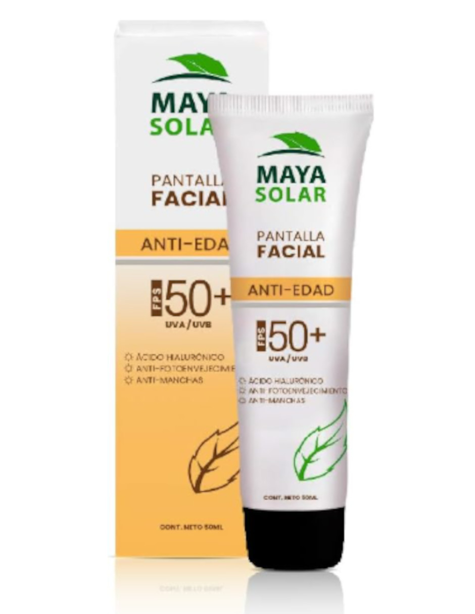 Foto 3 pulgar | Protector Solar Facial Mineral Maya Solar Anti Edad + Termo De Agua De Regalo Güish