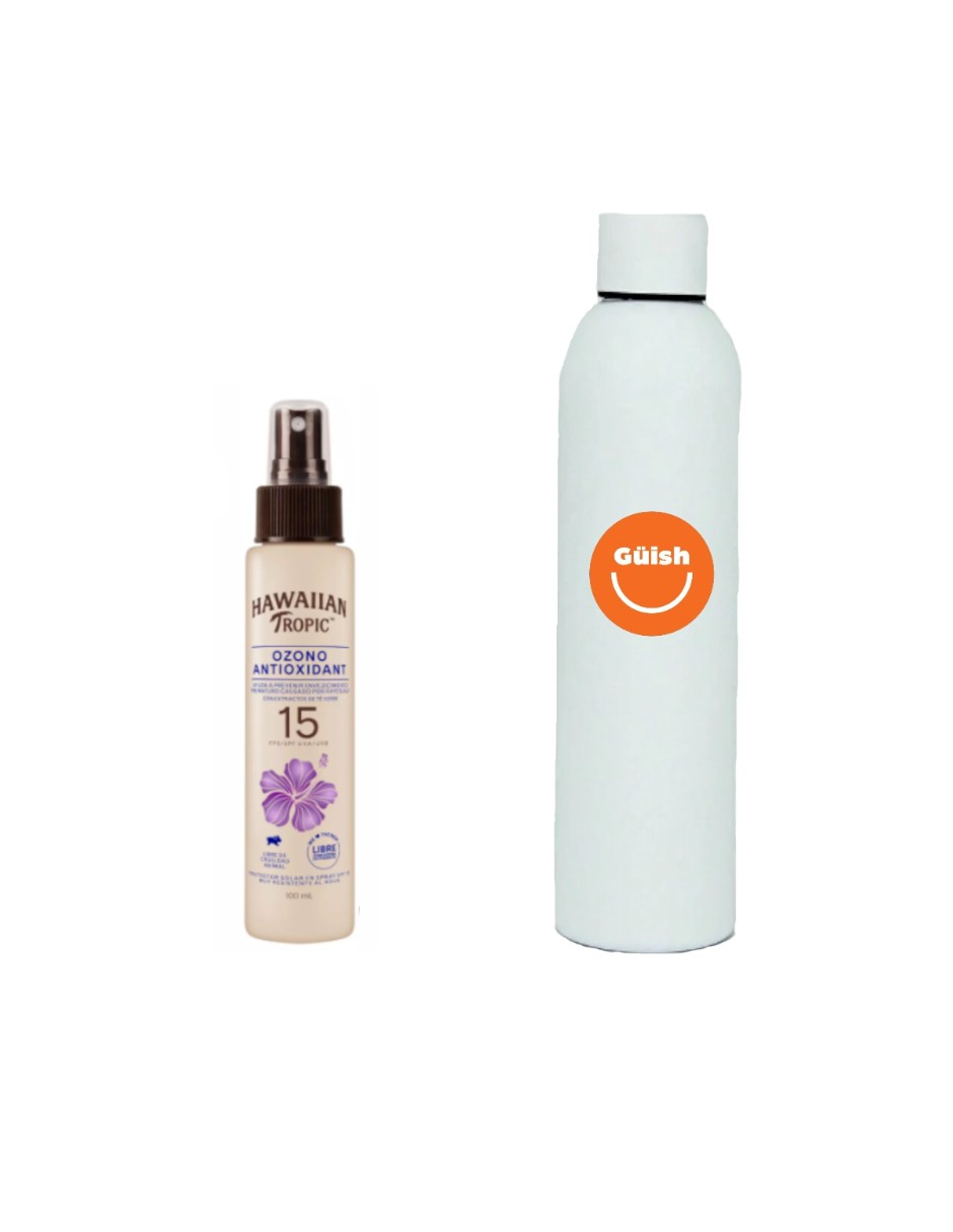 Foto 1 | Protector Solar Hawaiian Tropic Ozono Antioxidant 15fps + Termo De Agua De Regalo Güish