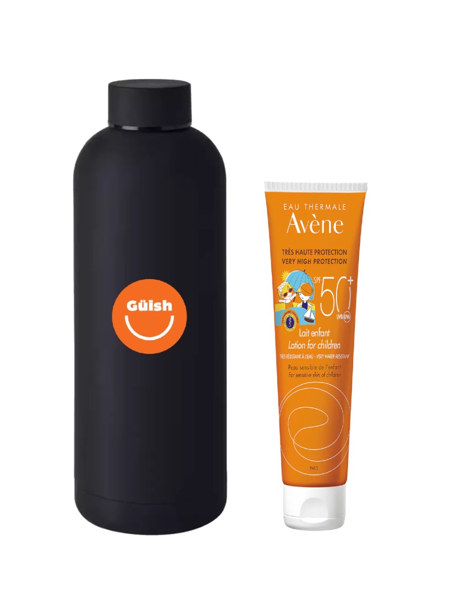 Foto 2 pulgar | Avène Niños Leche Corporal En Crema Protector Solar + Termo De Agua De Regalo Güish