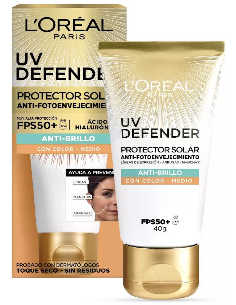 Foto 2 | Protector Solar L'oréal Paris Uv Defender con Color + Termo de Agua
