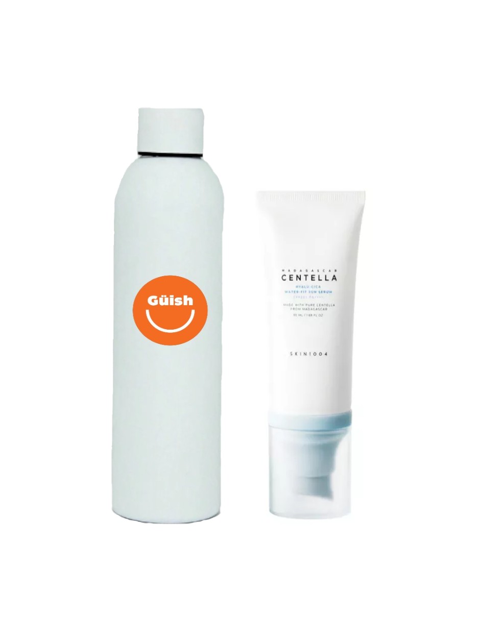 Skin1004 Sun Serum Spf50+ Protector Con Ácido Hialurónico + Termo De Agua De Regalo Güish