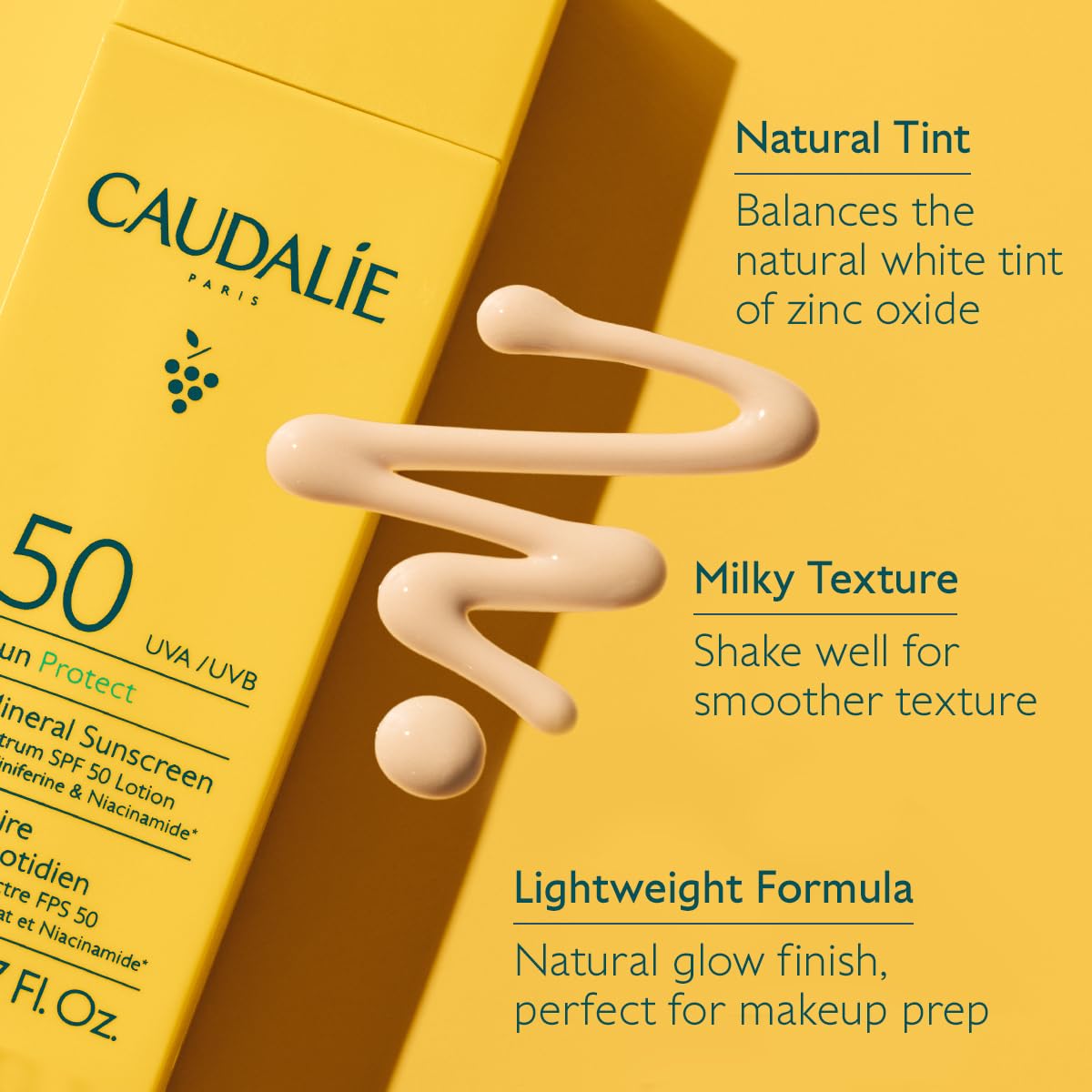 Foto 3 pulgar | Protector Solar Caudalie Vinosun Daily Mineral Spf50 50 Ml - Venta Internacional.