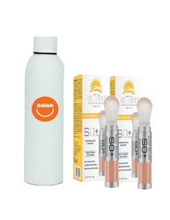 Foto 1 | Kit Protector Solar Facial En Polvo Con Brocha Fotosun + Termo Güish De Regalo