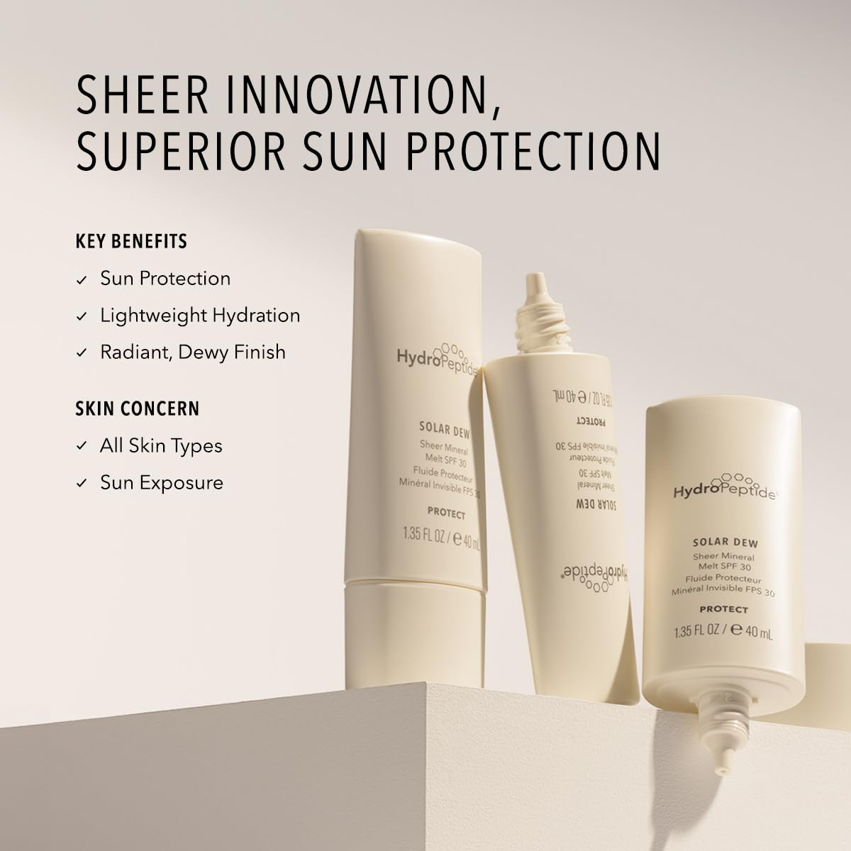 Foto 3 pulgar | Hidratante Facial Hydropeptide Solar Dew Sheer Spf30 40 Ml - Venta Internacional.