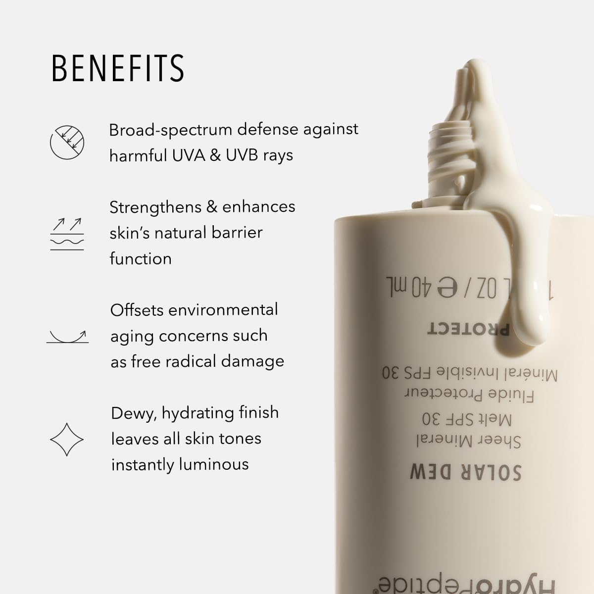 Foto 4 pulgar | Hidratante Facial Hydropeptide Solar Dew Sheer Spf30 40 Ml - Venta Internacional.