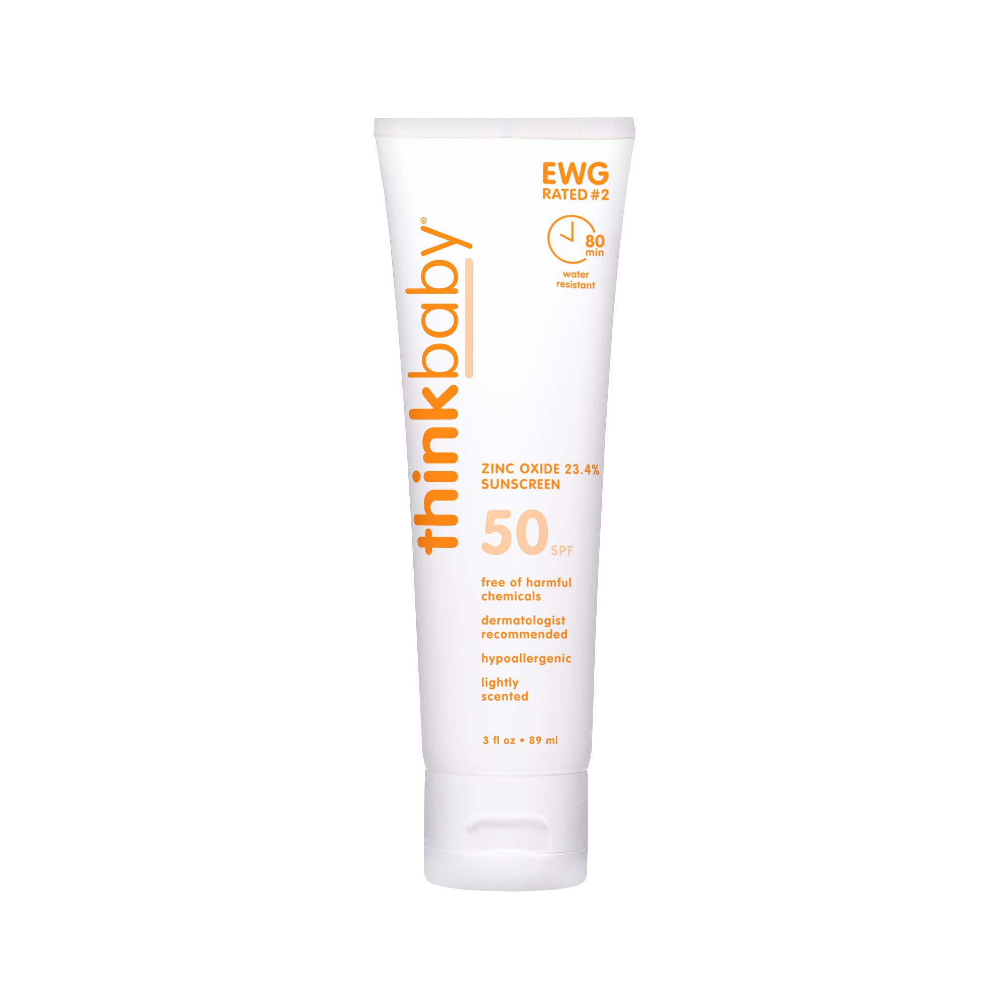 Protector Solar Thinkbaby Spf 50+ Baby Mineral, 90 Ml, Resistente Al Agua - Venta Internacional.