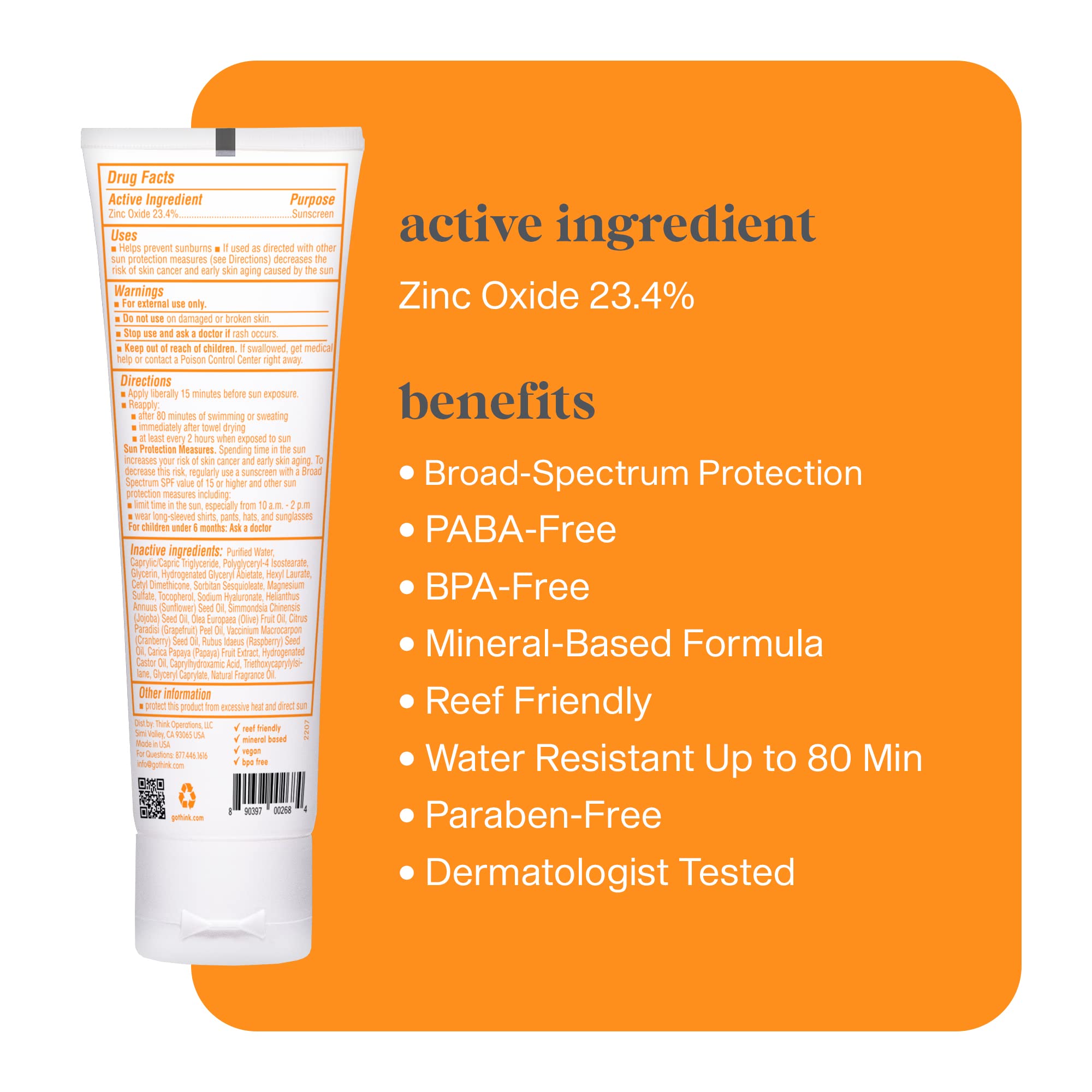 Foto 3 pulgar | Protector Solar Thinkbaby Spf 50+ Baby Mineral, 90 Ml, Resistente Al Agua - Venta Internacional.