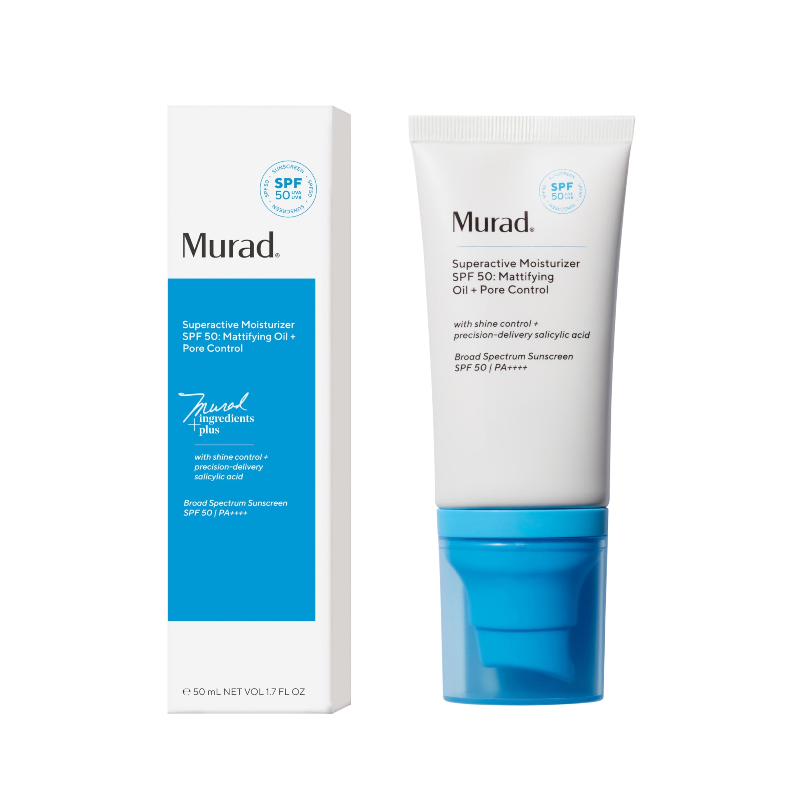 Crema Hidratante Murad Superactive Matifying Spf 50 50 Ml - Venta Internacional.