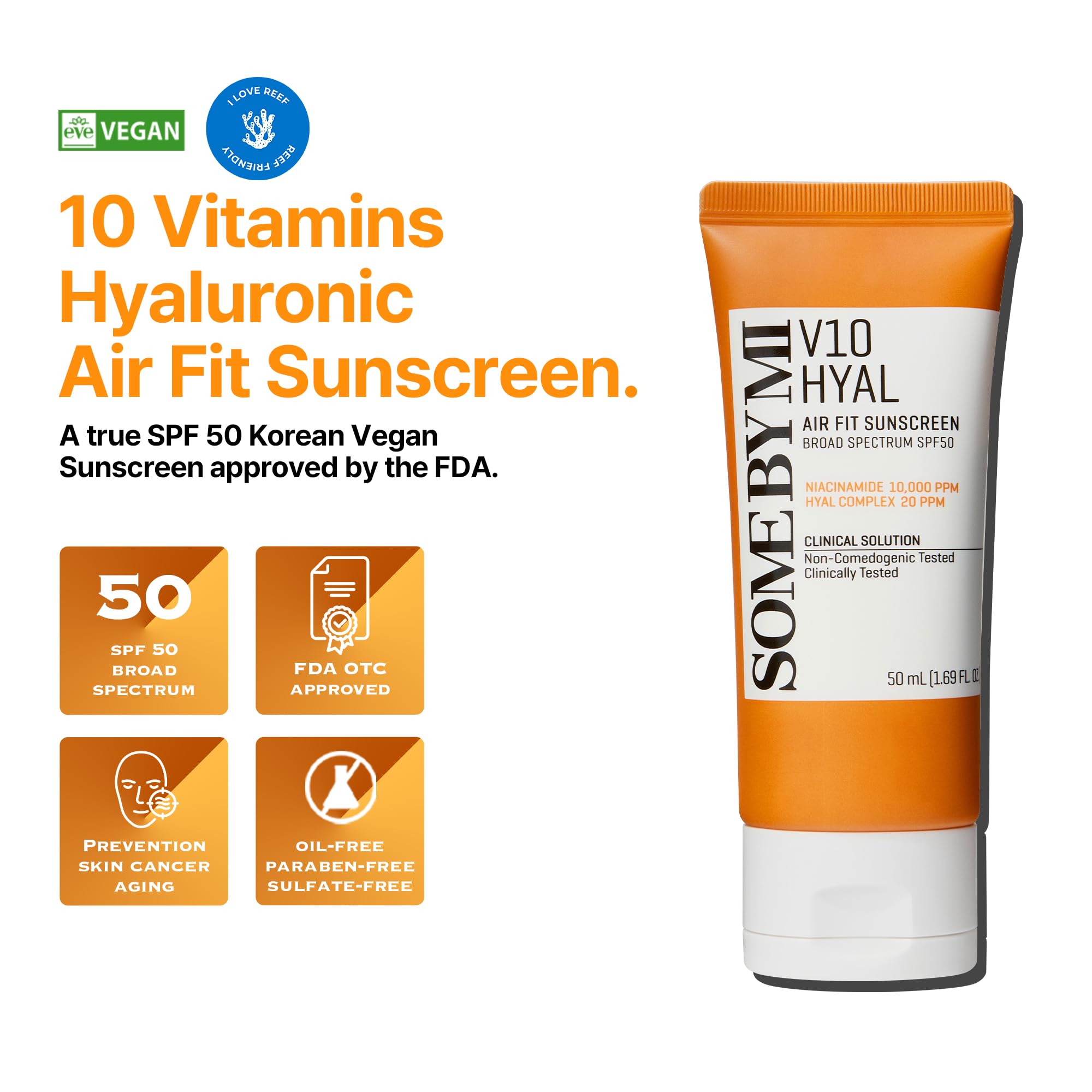 Foto 3 pulgar | Protector Solar Some By Mi V10 Hyal Air Fit Spf 50 50 Ml - Venta Internacional.
