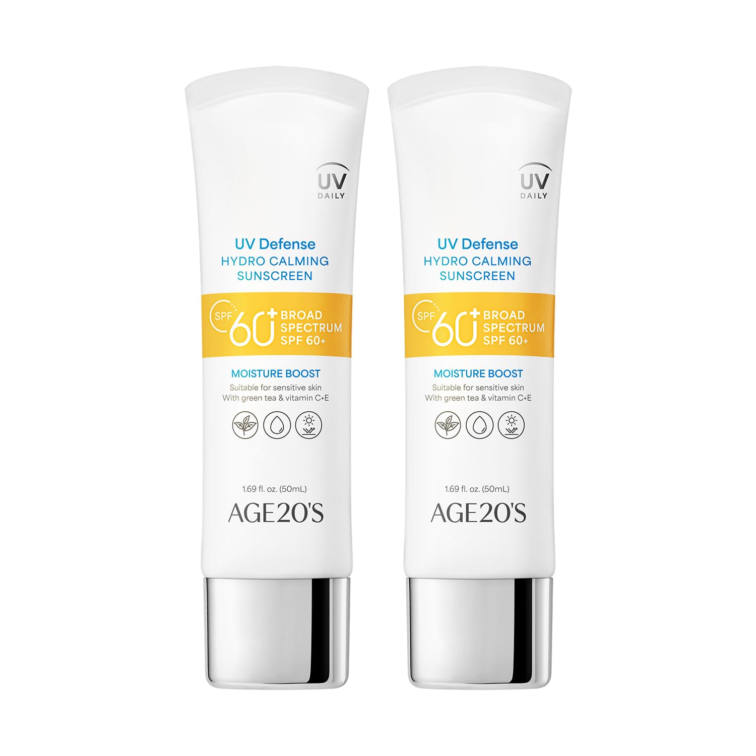 Foto 2 pulgar | Protector Solar Age20's Uv Defense Hydro Calming Spf 60+ 100 Mlx2 - Venta Internacional.