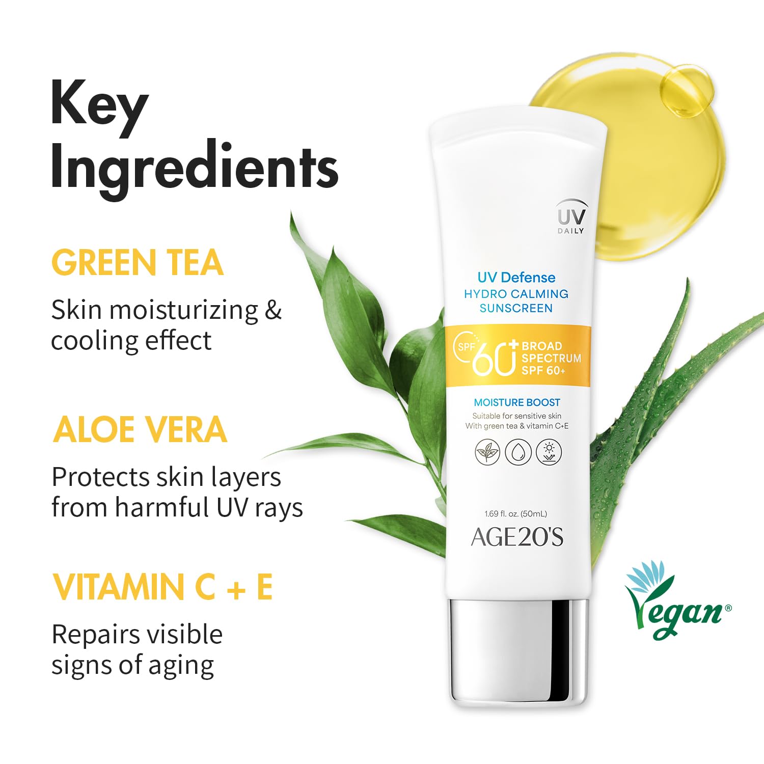 Foto 5 pulgar | Protector Solar Age20's Uv Defense Hydro Calming Spf 60+ 100 Mlx2 - Venta Internacional.