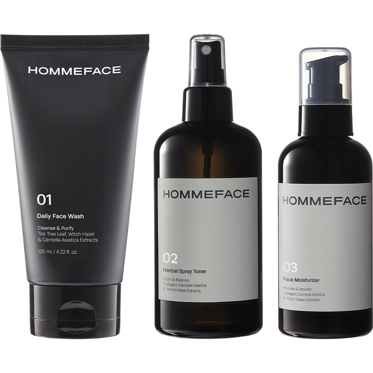 Foto 1 | Set De Cuidado De La Piel Hommeface Daily Trio Para Hombres Con Limpiador Facial, Tónico E Hidratante - Venta Inter