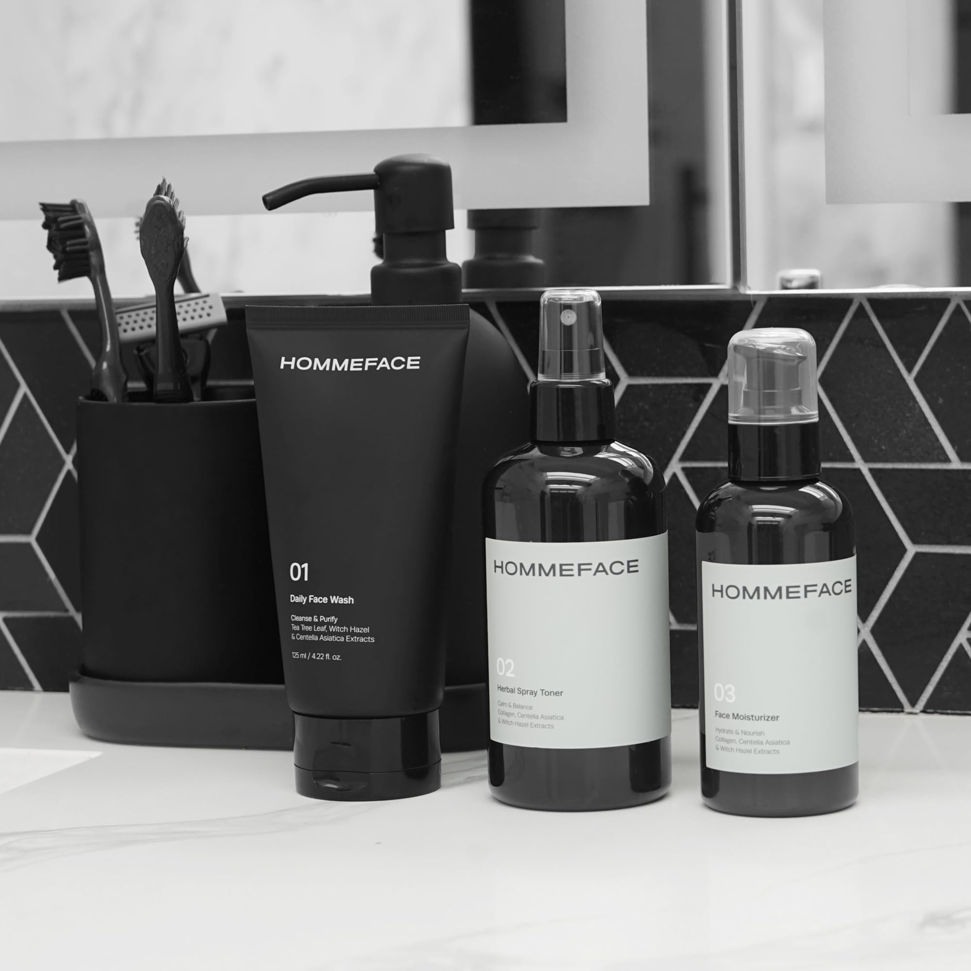 Foto 8 pulgar | Set De Cuidado De La Piel Hommeface Daily Trio Para Hombres Con Limpiador Facial, Tónico E Hidratante - Venta Inter