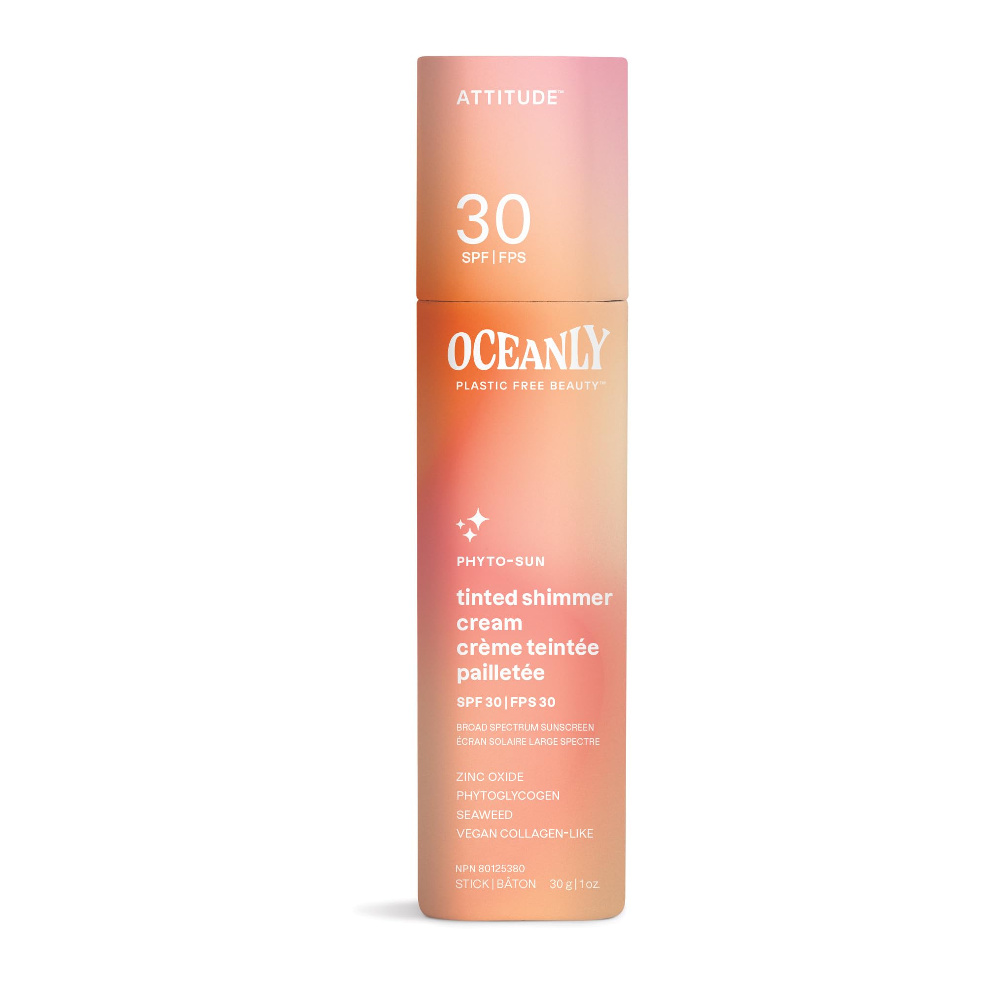 Foto 1 | Crema Facial En Barra Attitude Oceanly Tinted Shimmer Spf30 30 Ml - Venta Internacional.