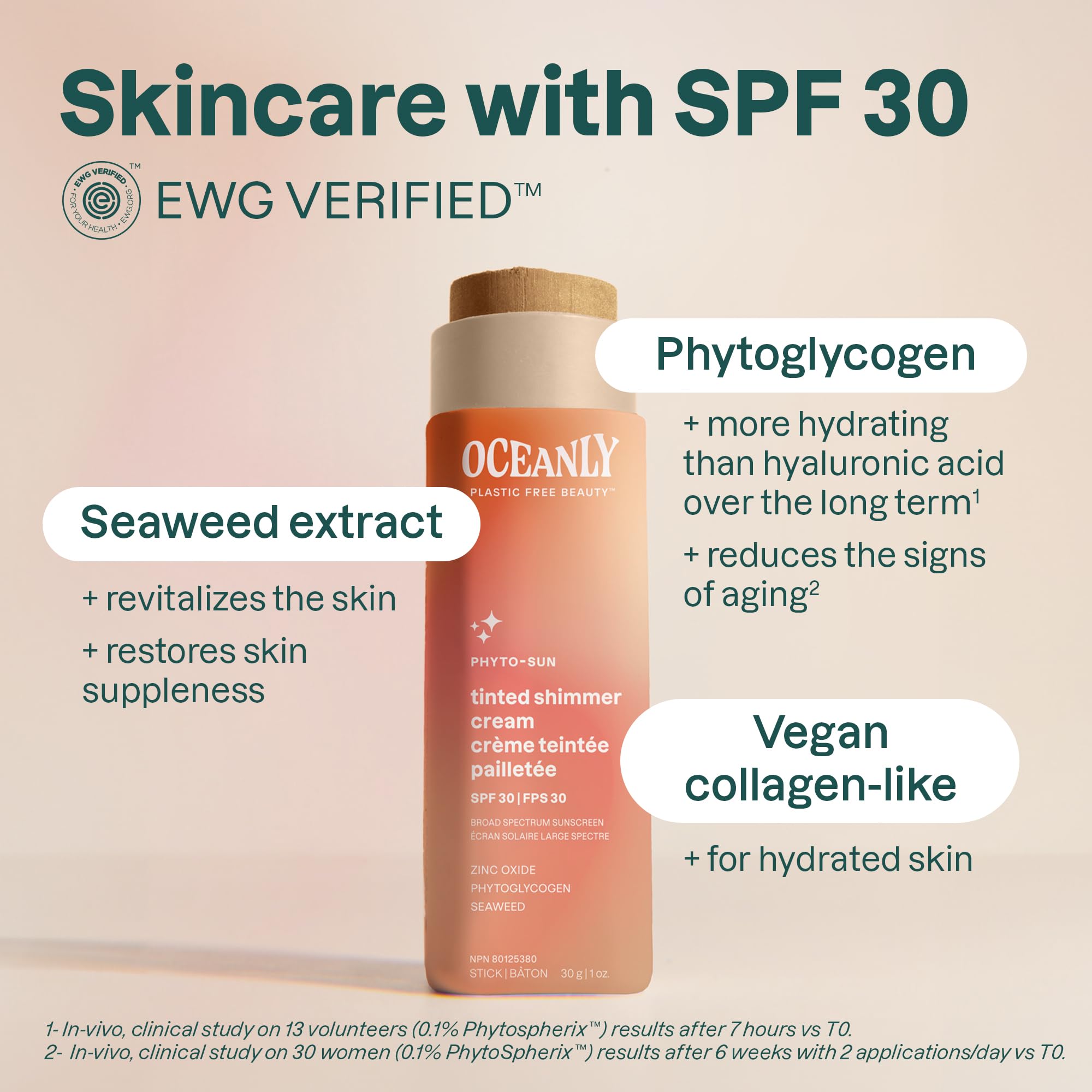 Foto 4 pulgar | Crema Facial En Barra Attitude Oceanly Tinted Shimmer Spf30 30 Ml - Venta Internacional.