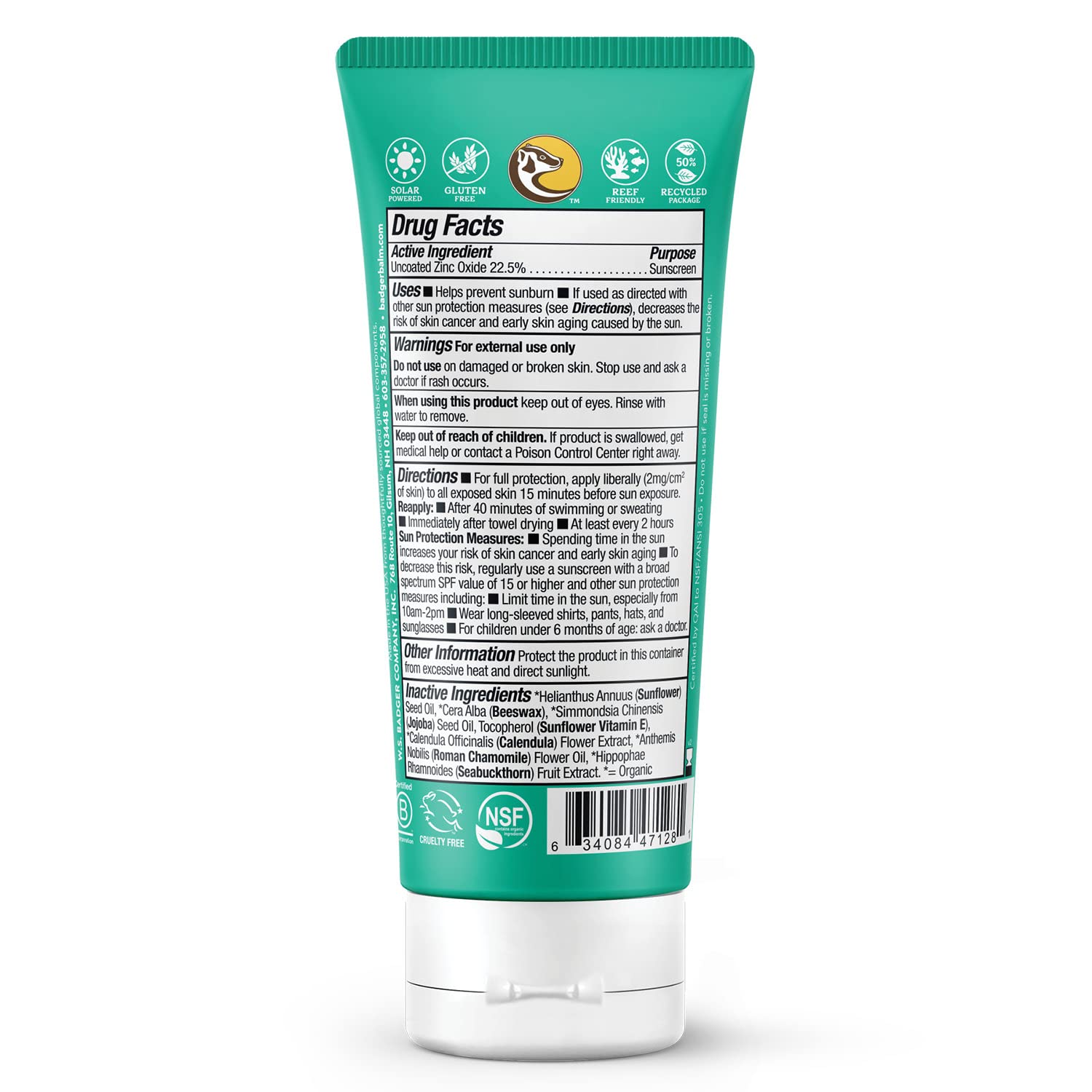 Foto 3 pulgar | Protector Solar Badger Spf 40 Baby Mineral, 85 Ml, Resistente Al Agua - Venta Internacional.