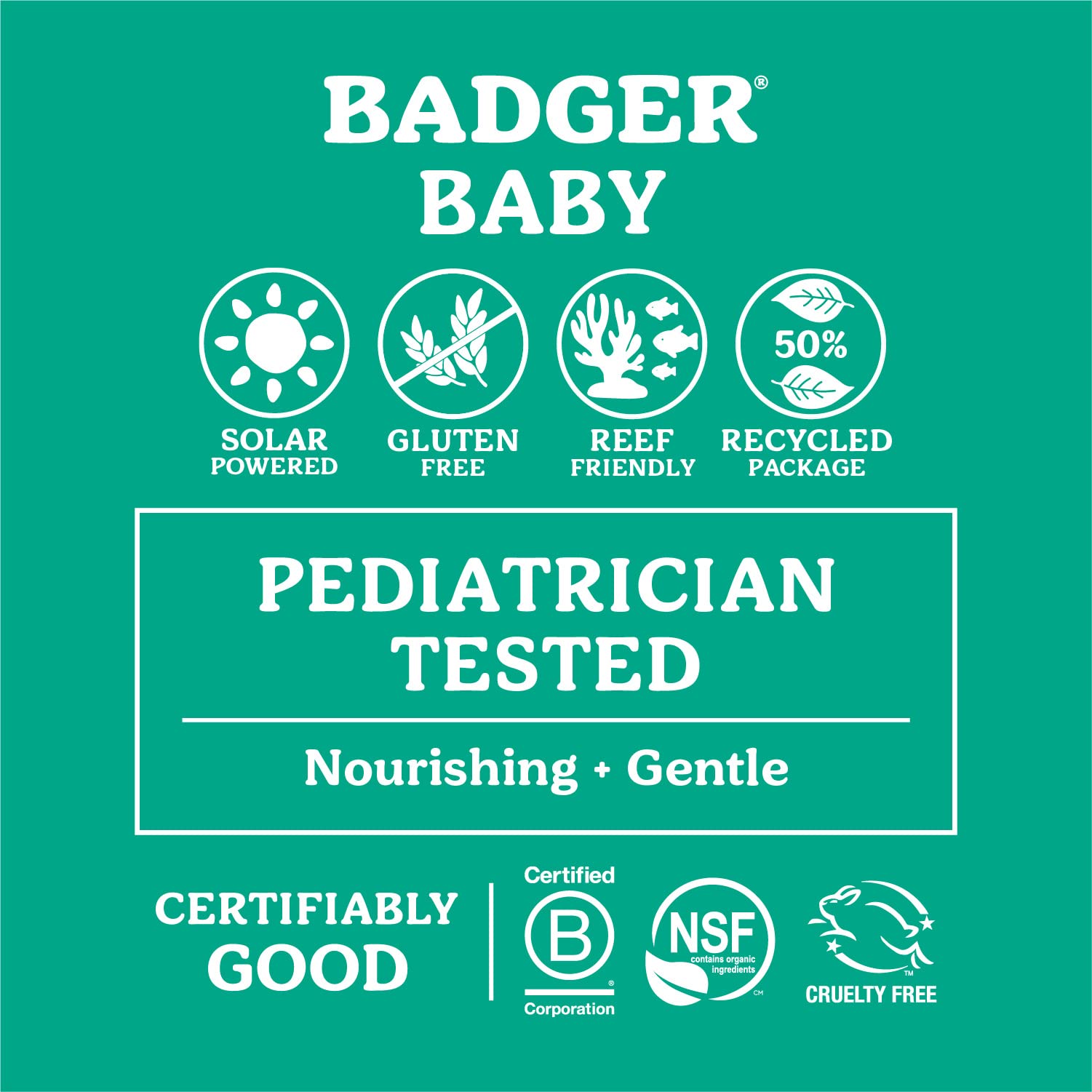 Foto 3 | Protector Solar Badger Spf 40 Baby Mineral, 85 Ml, Resistente Al Agua - Venta Internacional.