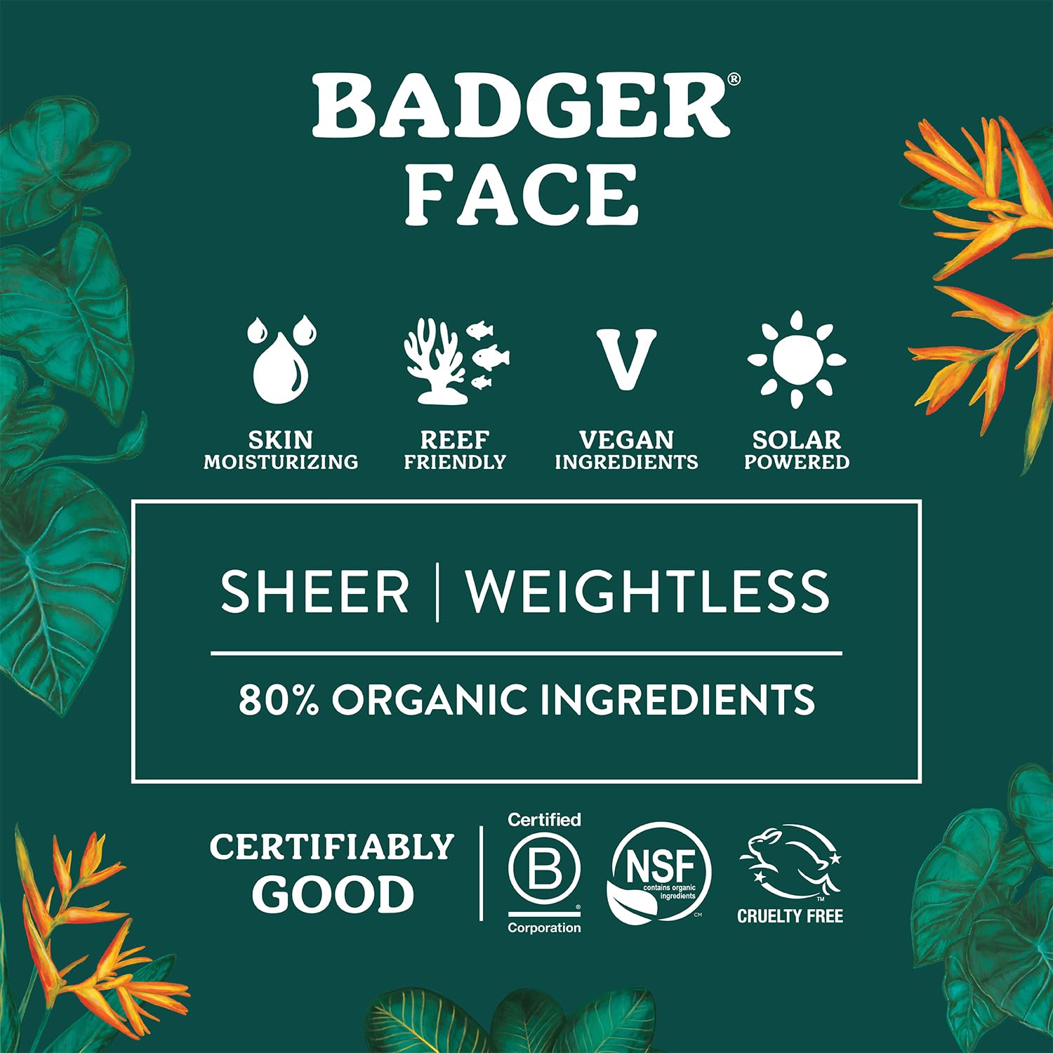 Foto 4 pulgar | Protector Solar Badger Mineral Face Spf 30, 50 Ml, Vegano, Sin Perfume - Venta Internacional.